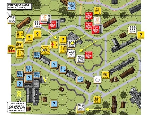 Advanced Squad Leader scenario 145 Shanghai in Flames (AAR)